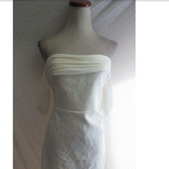 Likely White Off-Shoulder Midi Dress - Picture 13 of 16